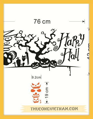 Giấy dán kính, dán tường Halloween 05
